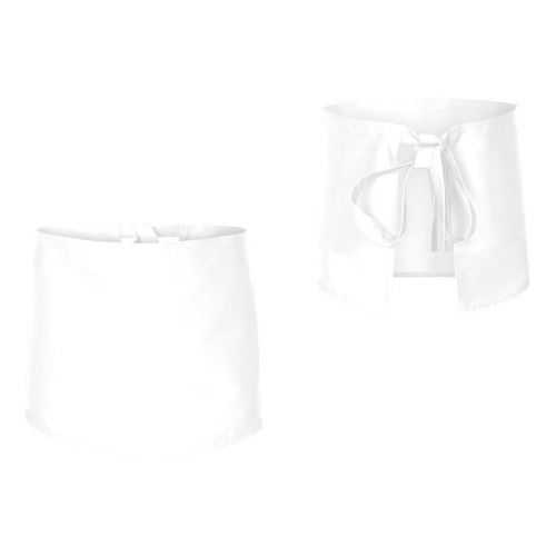 Бяла готварска престилка дължина 40 см