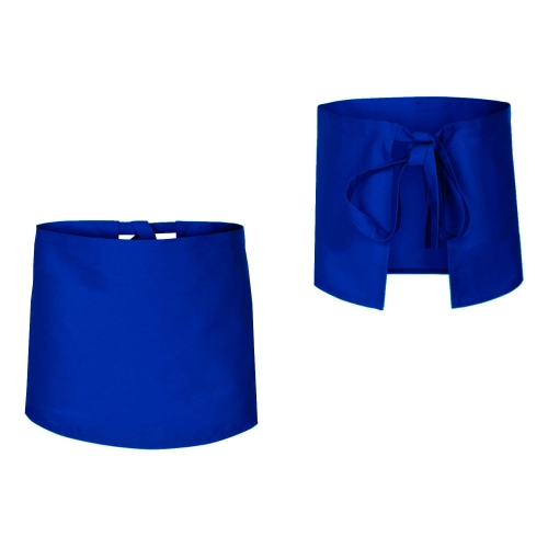 Кухненска престилка за бармани в цвят синьо, дължина 40 см