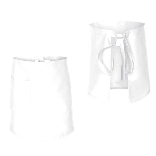 Бяла готварска престилка дължина 60 см