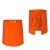 Оранжева готварска престилка дължина 60 см