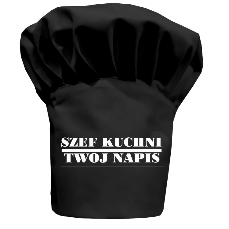 Черен готварски шапка Master Chef с вашия надпис