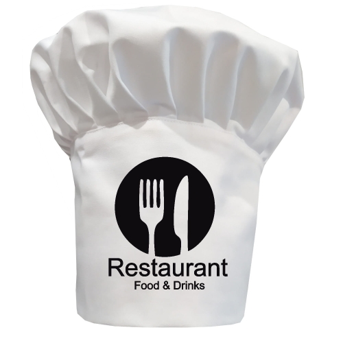 Вашият надпис на готварската шапка Restaurant Food&Drinks