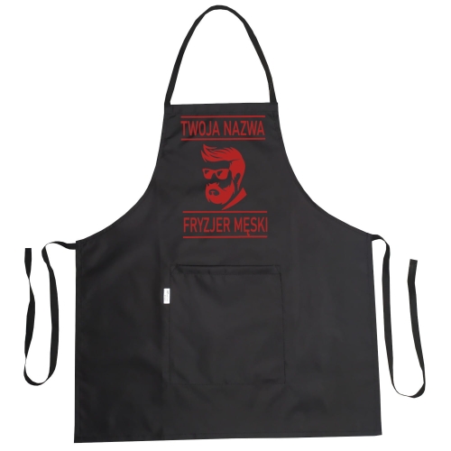 Водоустойчив фризьорски престилка с графика 'Мъжки фризьор'