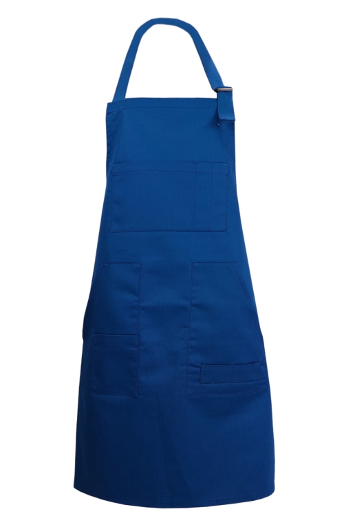 Син работен защитен престилка