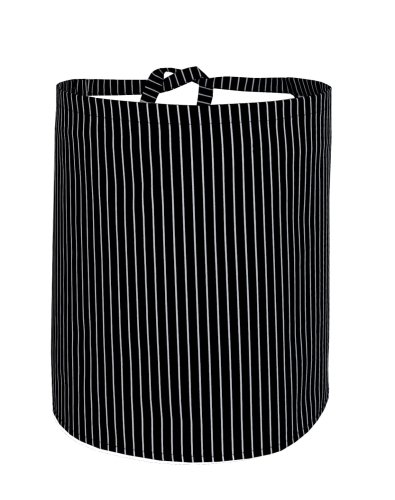 Черен сервизен фартук с бели ивици