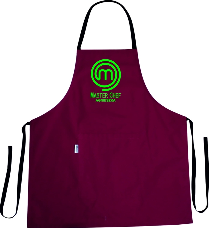 Печат на име и фамилия на кухненския престилка MASTER CHEF