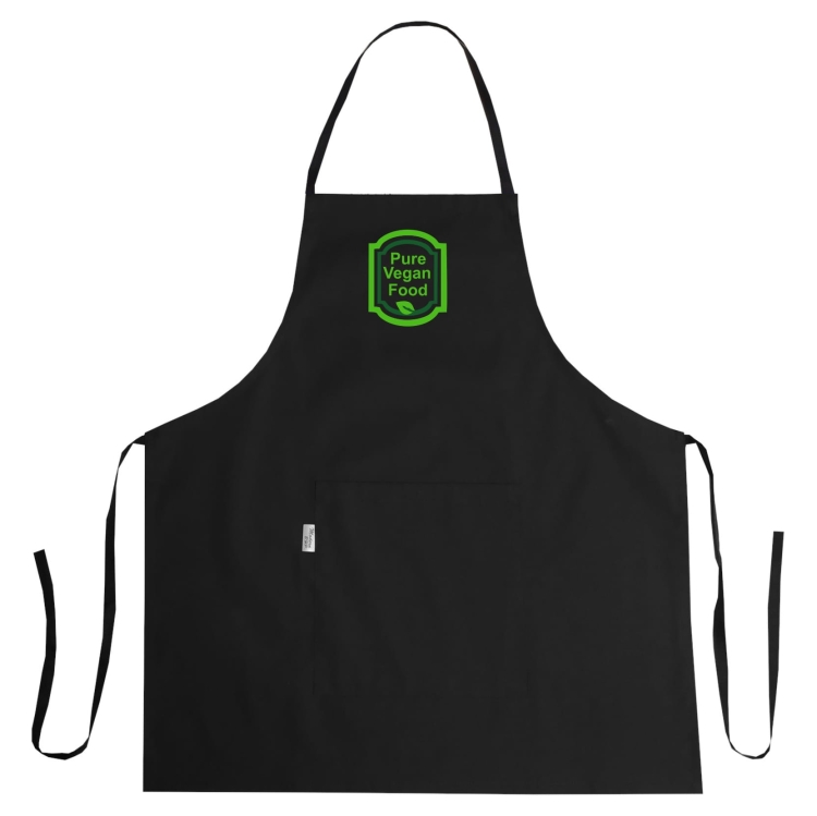 Кухненски престилка 'Чиста веганска храна' с лого