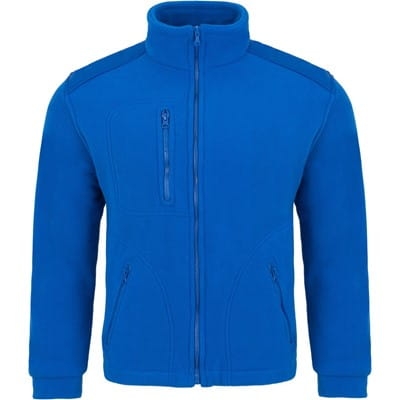 Синя поларена блуза с удобен крой.