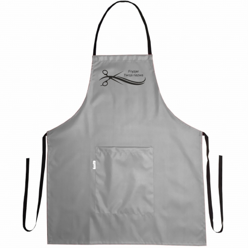 Wodoodporny fartuch fryzjerski z grafiką 'Złote nożyczki'