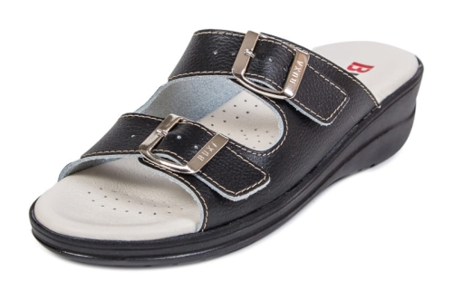 Czarne skórzane buty medyczne premium