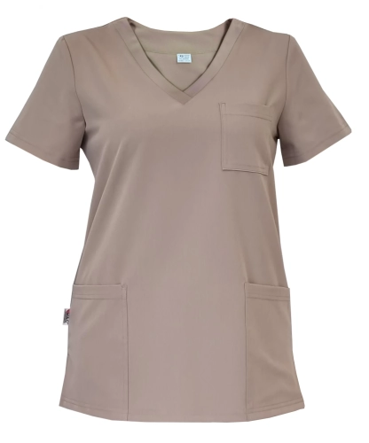 Beżowa bluza medyczna damska Casual Premium