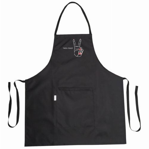 Fartuch kosmetyczny z grafiką 'Twoja stylistka' i tekstem