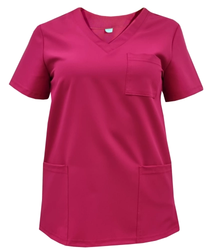 Casual Premium bluza medyczna damska kolor amarant