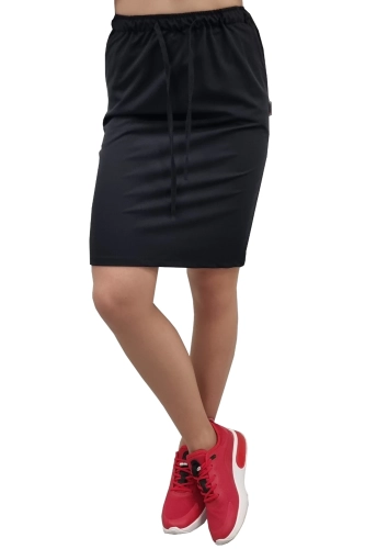 Spódnica medyczna kolor czarny casual premium