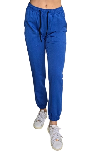 Joggery medyczne Casual Premium w kolorze chabrowym