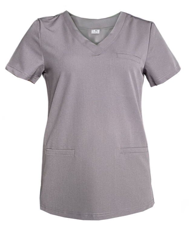 BASIC PREMIUM szara bluza medyczna damska