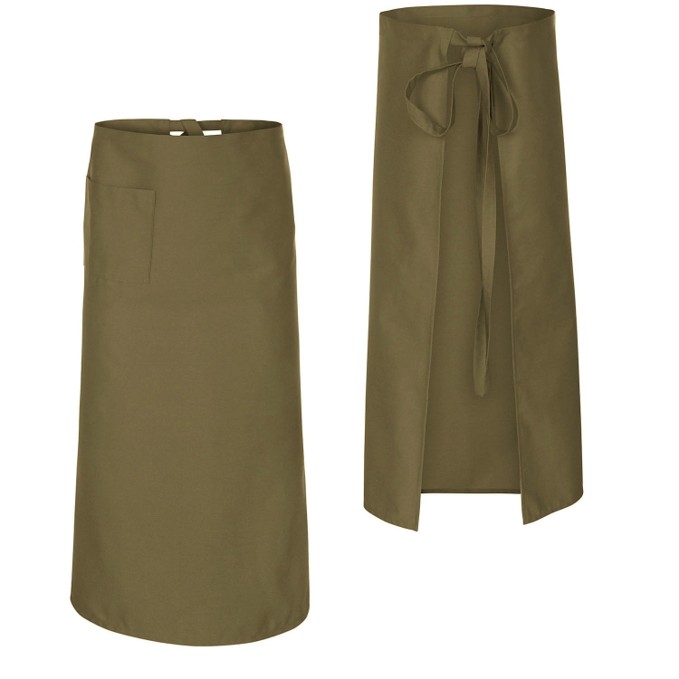 beżowa zapaska kucharska kelnerska dł. 90 cm