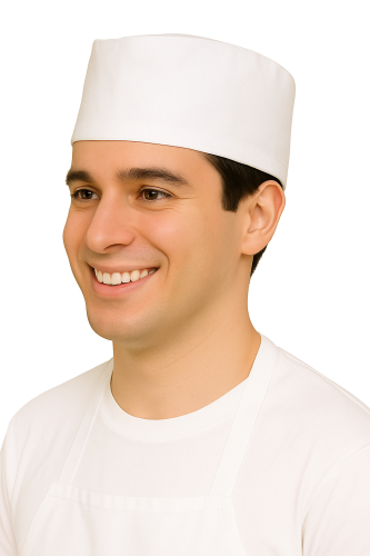 Бяла платнена шапка 100% памук