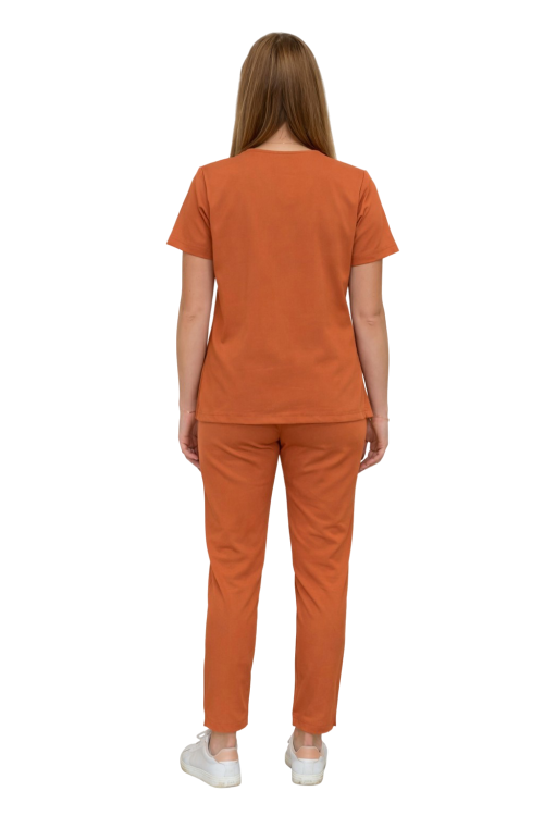Komplet medyczny damski BASIC PREMIUM w kolorze carmelowym