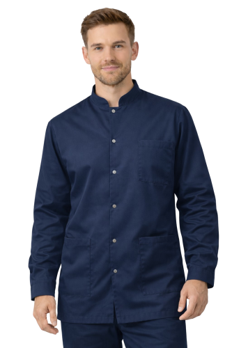 Bluza lekarska męska z długim rękawem granatowa