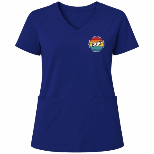 Bluza medyczna granatowa elastyczna bawełna z Twoim nadrukiem - kreator online.jpg