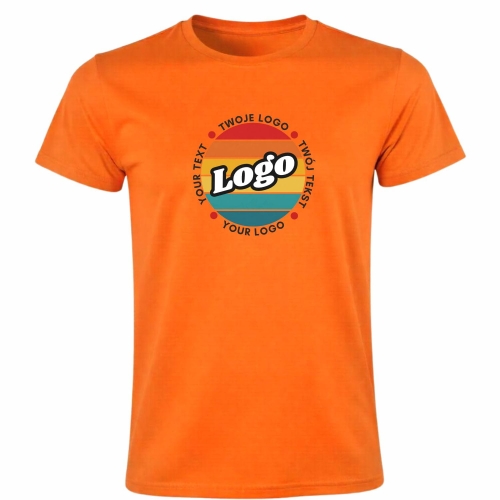 T-shirt koszulka pomarańczowa personalizowana Twój własny nadruk logo kreator online przód.jpg