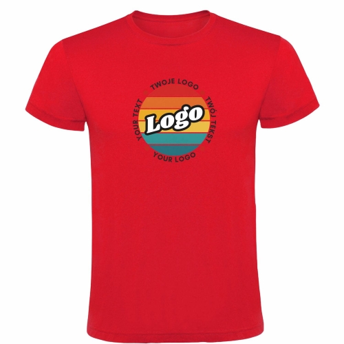 T-shirt koszulka czerwona personalizowana Twój własny nadruk logo kreator online przód.jpg