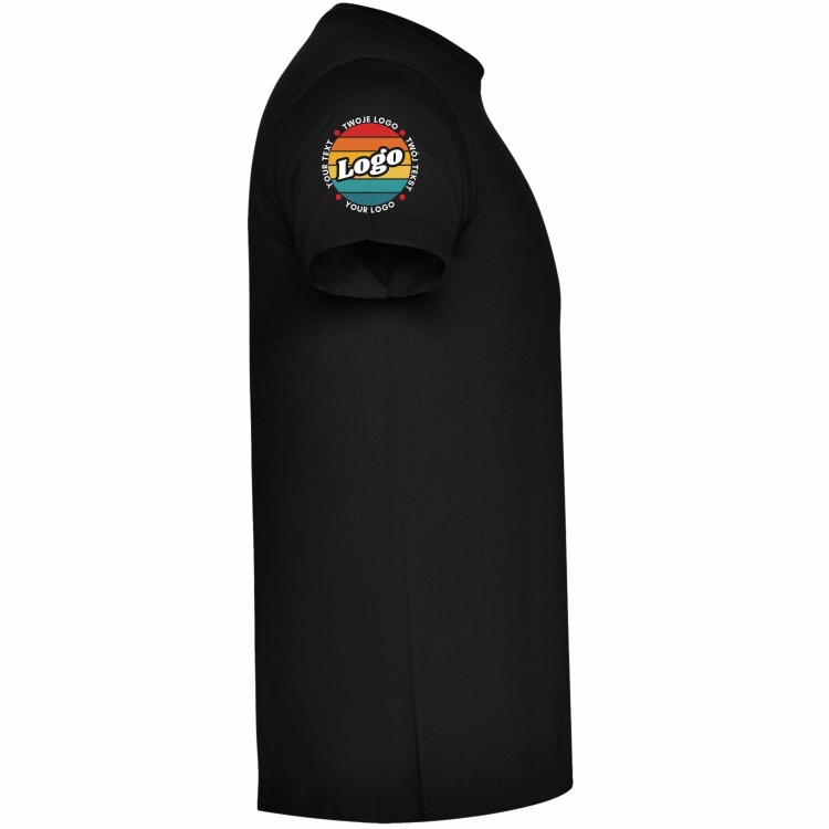 T-shirt koszulka czarna personalizowana Twój własny nadruk logo kreator online prawy bok.jpg