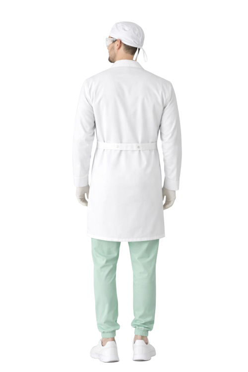 Fartuch z guzikami w zestawie dla studentów medycyny