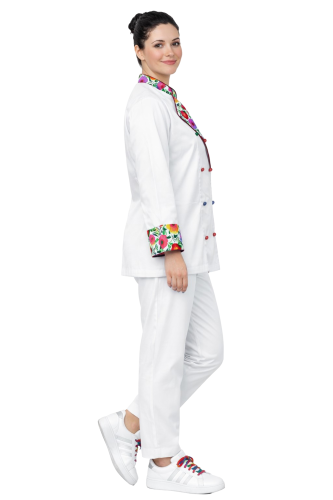 MASTER CHEF zestaw damski bluza i spodnie kolor biały