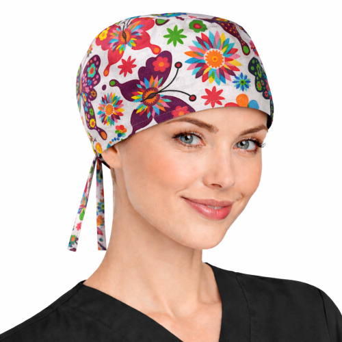 Czepek medyczny w kolorowe bajkowe wzory dla medyków W5.png