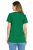 T-shirt damski krótki rękaw 100% bawełna kolor zielony widok z tyłu.png