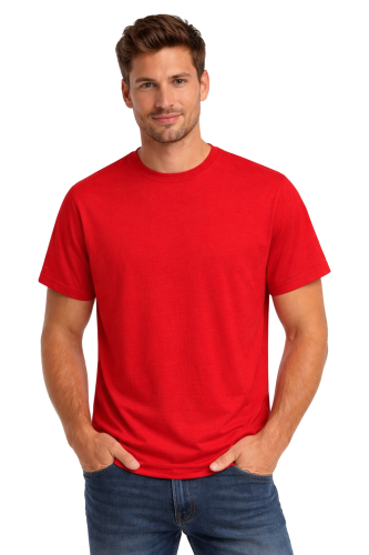 T-shirt męski krótki rękaw 100% bawełna kolor czerwony.png