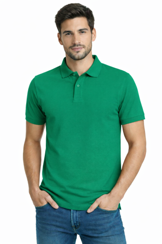 Koszulka polo męska krótki rękaw zielona.png