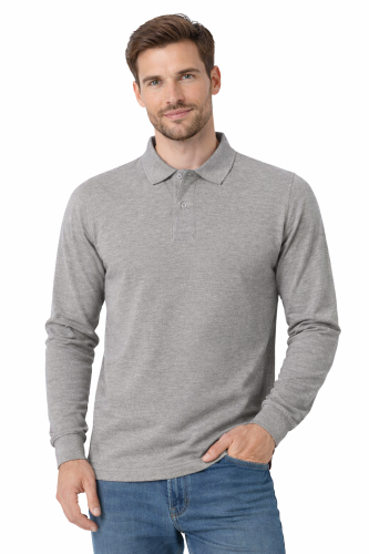 Koszulka polo męska z długim rekawem szara.png