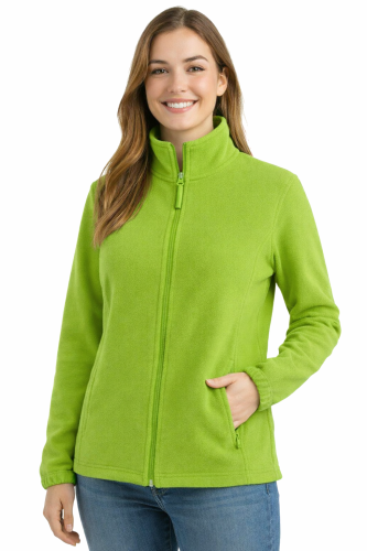 Bluza polarowa damska polar zapinany na zamek limonka.png