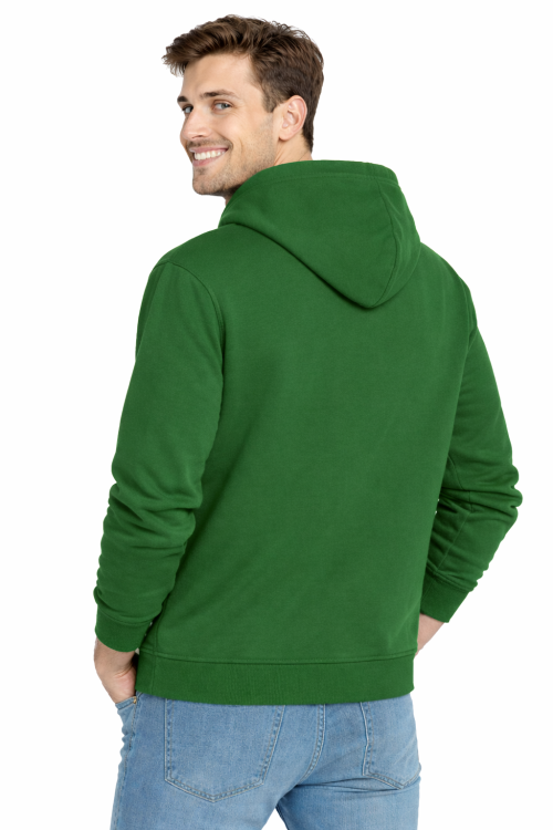 Bluza-dresowa-męska-z-kapturem-i-kieszeniami-kolor-zielona-butelka-widok-z-tyłu.png