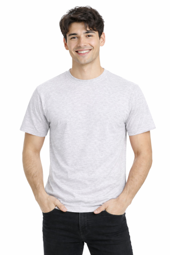 T-shirt męski z krótkim rękawem gramatura 190g jasny szary.png