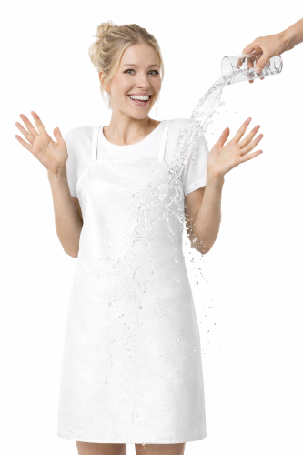 Fartuszek nieprzemakalny wodoodpormy ochrona przed wodą kolor biały dla kobiet i mężczyzn.png