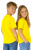 T-shirt dziecięcy dla chłopca i dziewczynki kolor żółty widok z boku.png