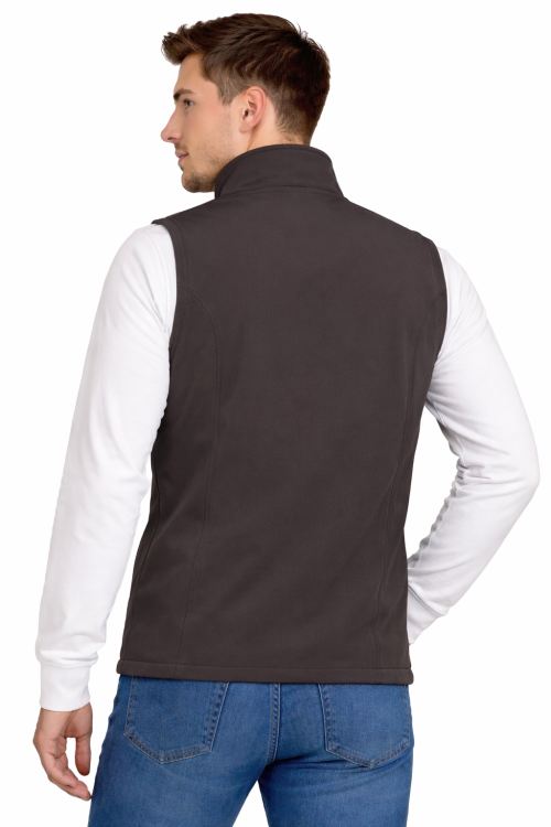 Softschell kamizelka bezrękawnik męski szary widok z tyłu.png