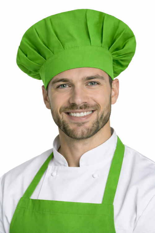 Czapka kucharska szefa kuchni unisex zielona.png