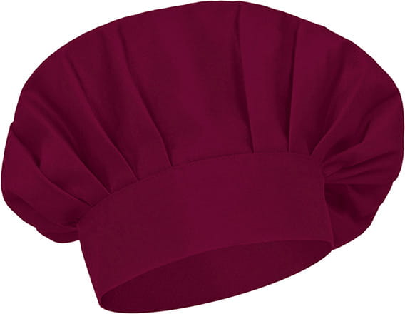 Czapka kucharska szefa kuchni unisex bordowa mockup.jpg