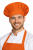 Czapka kucharska szefa kuchni unisex pomarańczowa.png