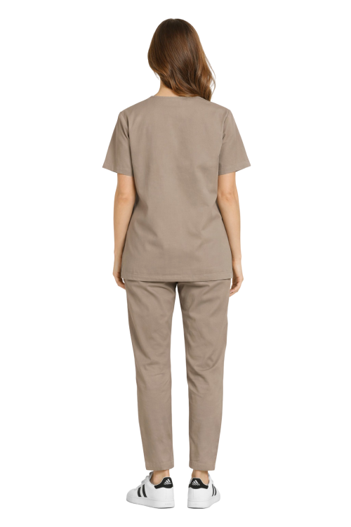 Komplet medyczny damski  CLINIC w kolorze cappucino