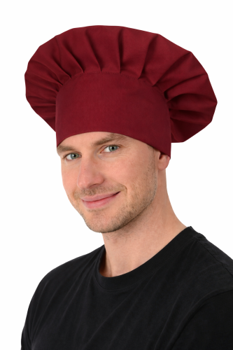 Czapka kucharza szefa kuchni bordowa.png