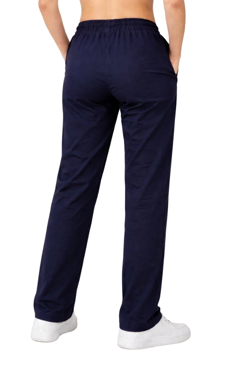 Medyczne damskie spodnie   , prosta klasyczna  nogawka  w kolorze ciemny granat