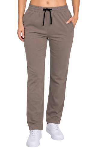 Spodnie medyczne klasyczne  prosta nogawka  w kolorze cappucino