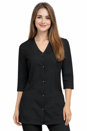 Żakiet medyczny CASUAL PREMIUM z rękawem 3/4 czarny