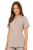 Beżowa bluza medyczna ze stójką  damska BASIC PREMIUM_przód.png